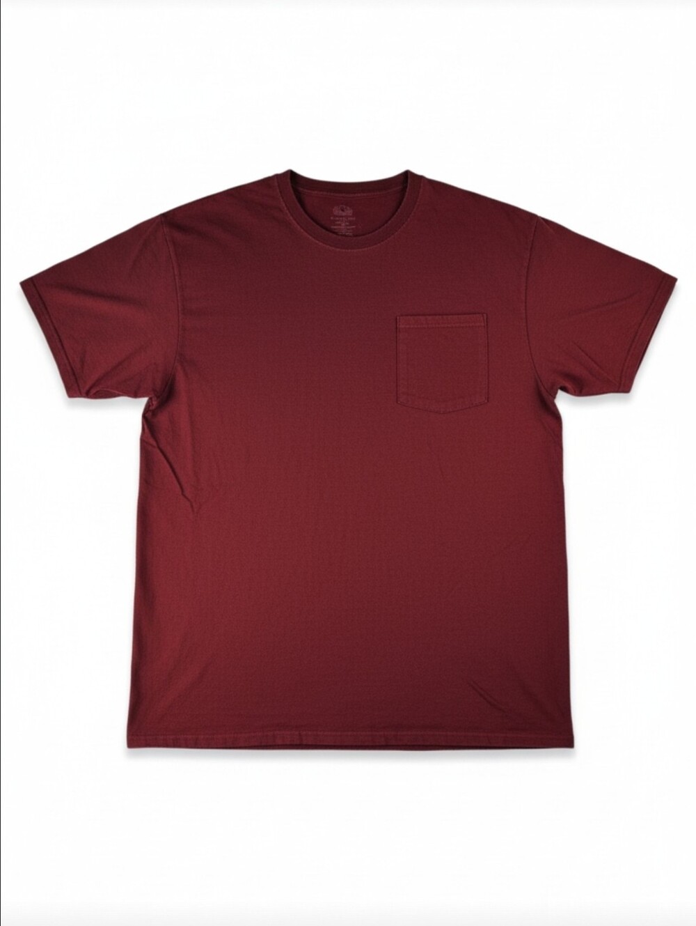 Fruit of the Loom Men's XL Red Pocket T-Shirt Short Sleeve Cotton Basic Tee